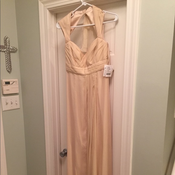 Amsale cream bridesmaid dress. NWT. Size 4. - Picture 1 of 2